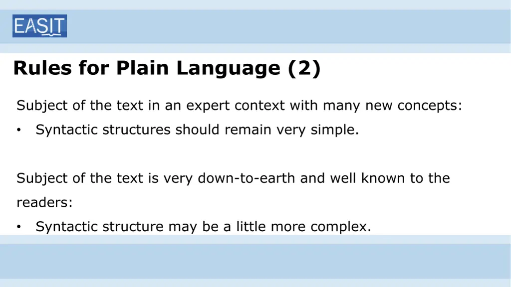 rules for plain language 2