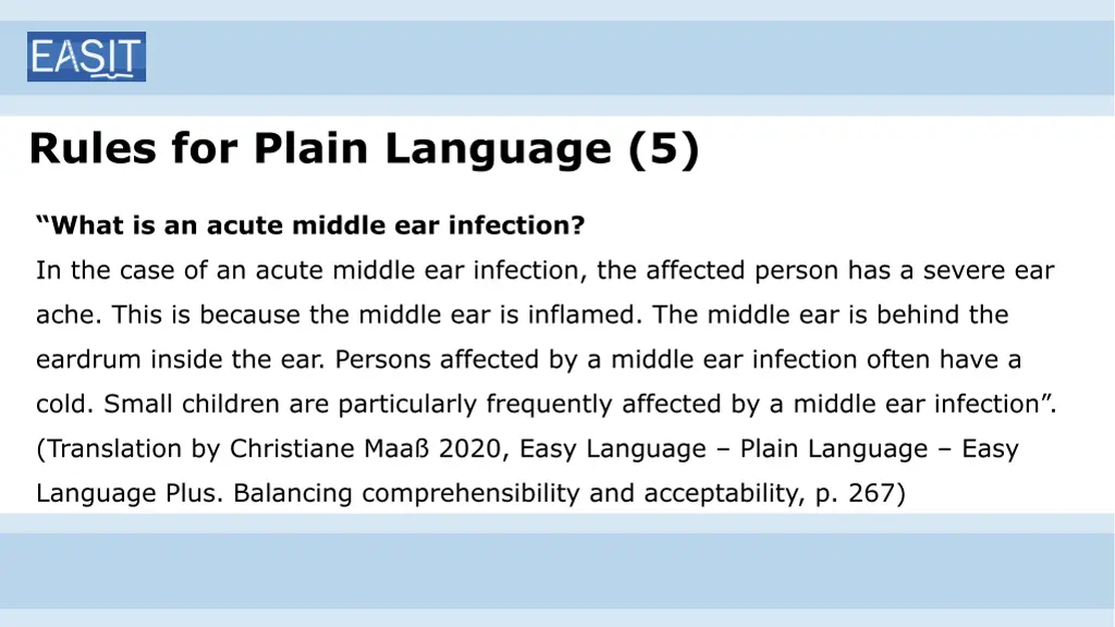 rules for plain language 5