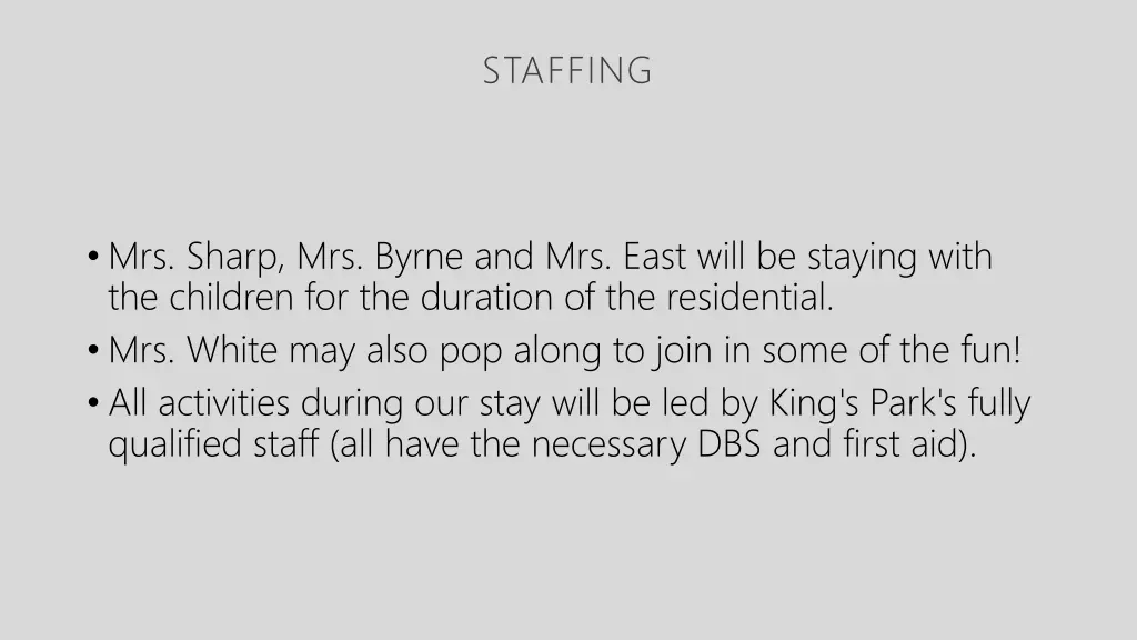 staffing
