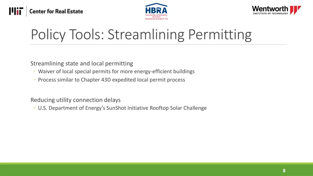 policy tools streamlining permitting