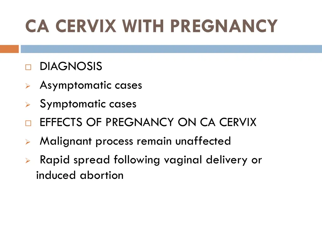ca cervix with pregnancy