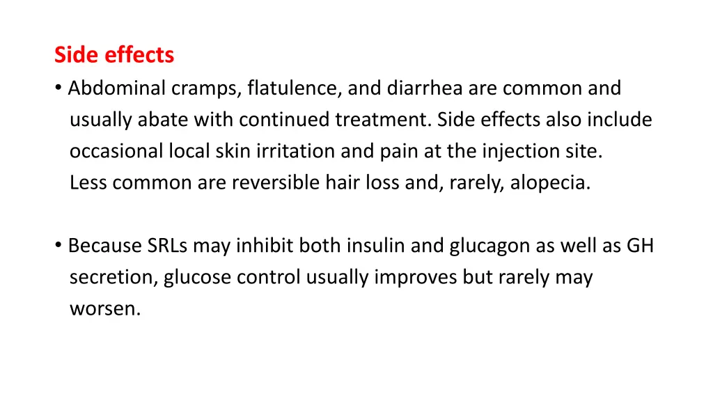 side effects abdominal cramps flatulence