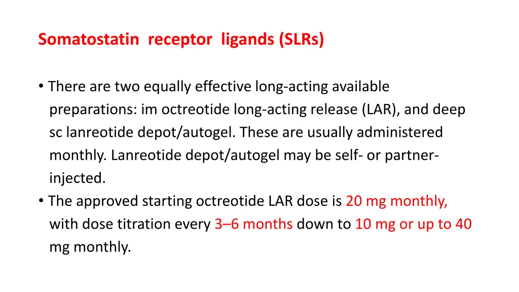 somatostatin receptor ligands slrs
