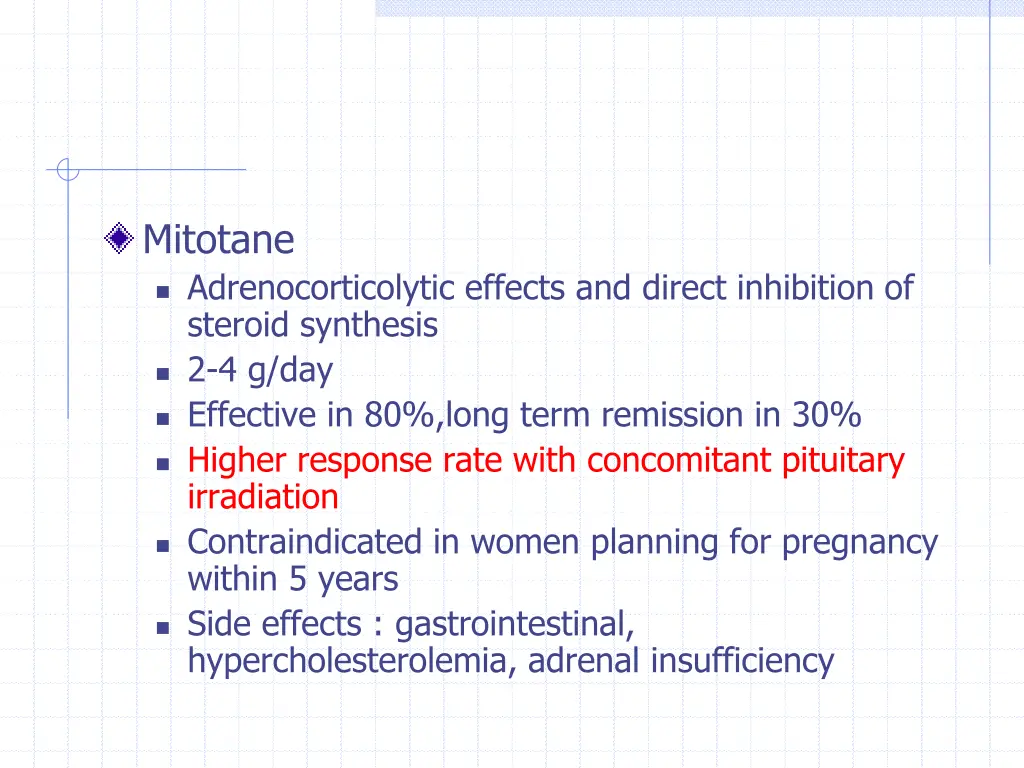 mitotane adrenocorticolytic effects and direct
