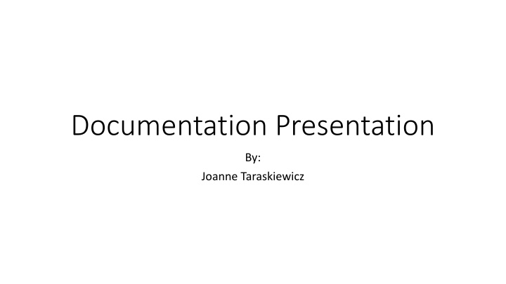 documentation presentation