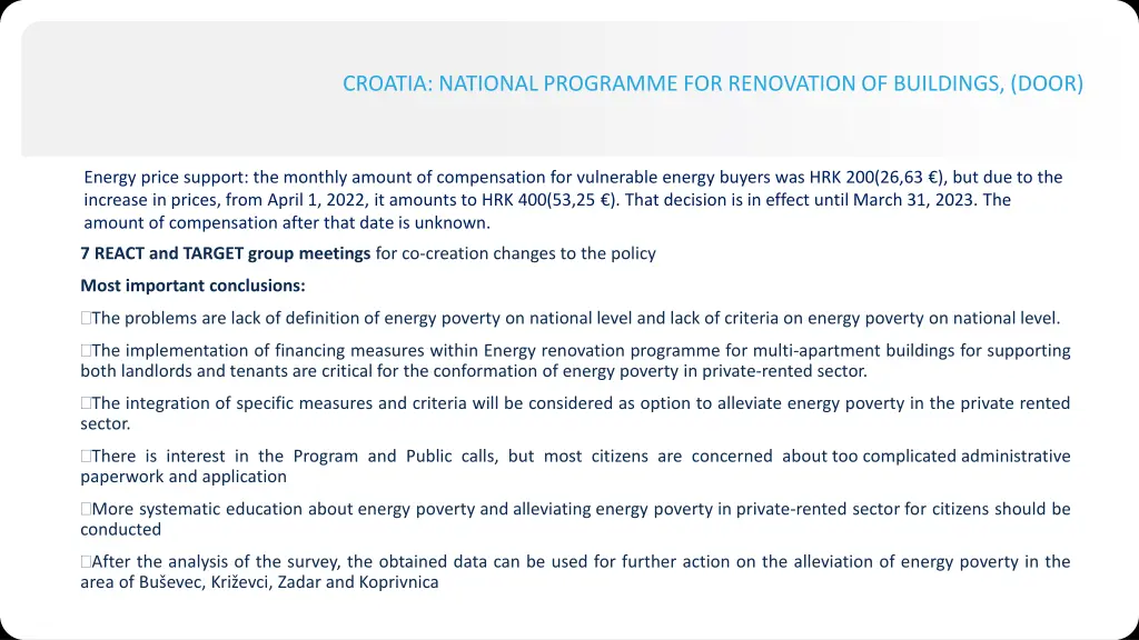 croatia national programme for renovation