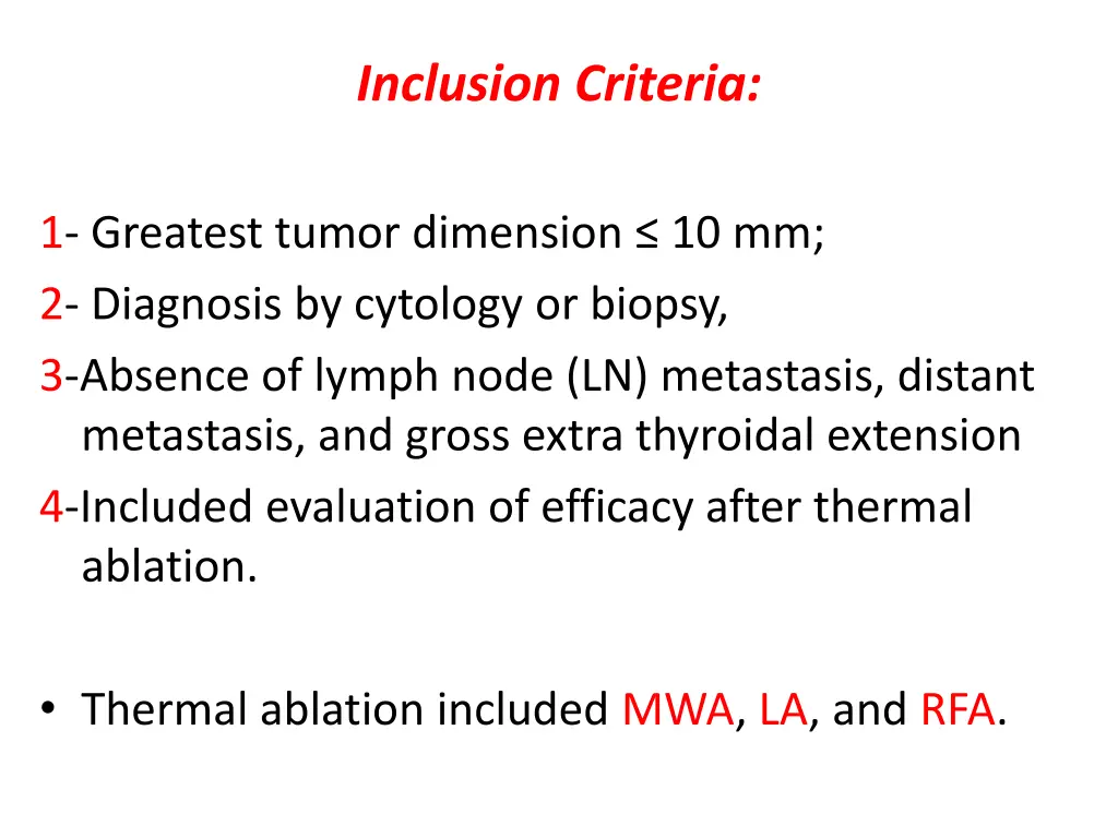 inclusion criteria