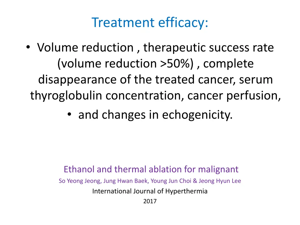 treatment efficacy