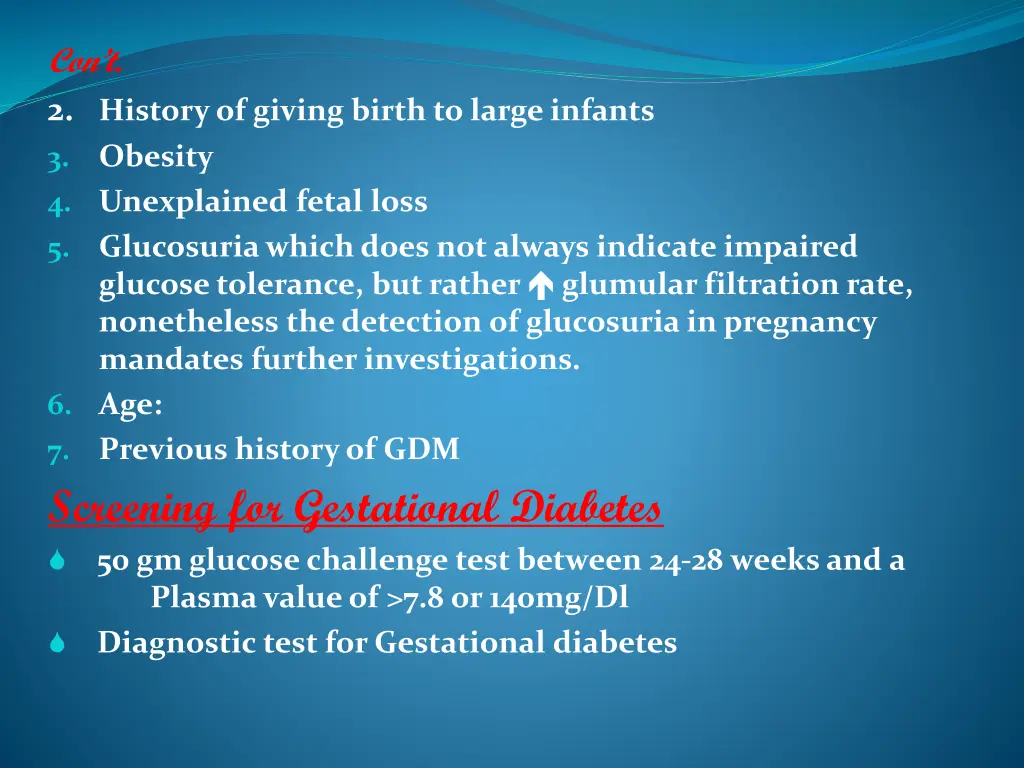 con t 2 history of giving birth to large infants