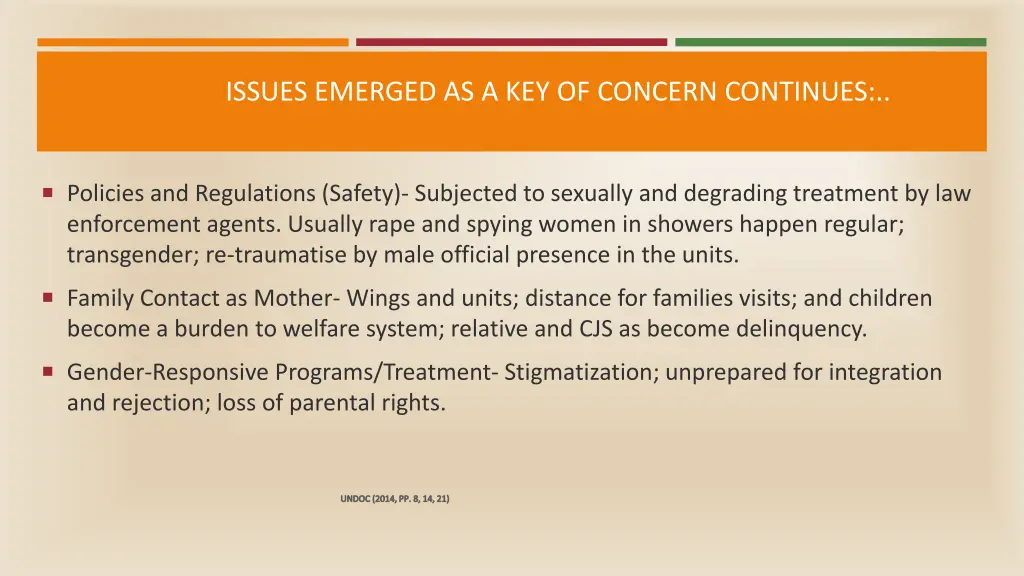 issues emerged as a key of concern continues