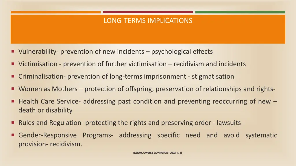 long terms implications