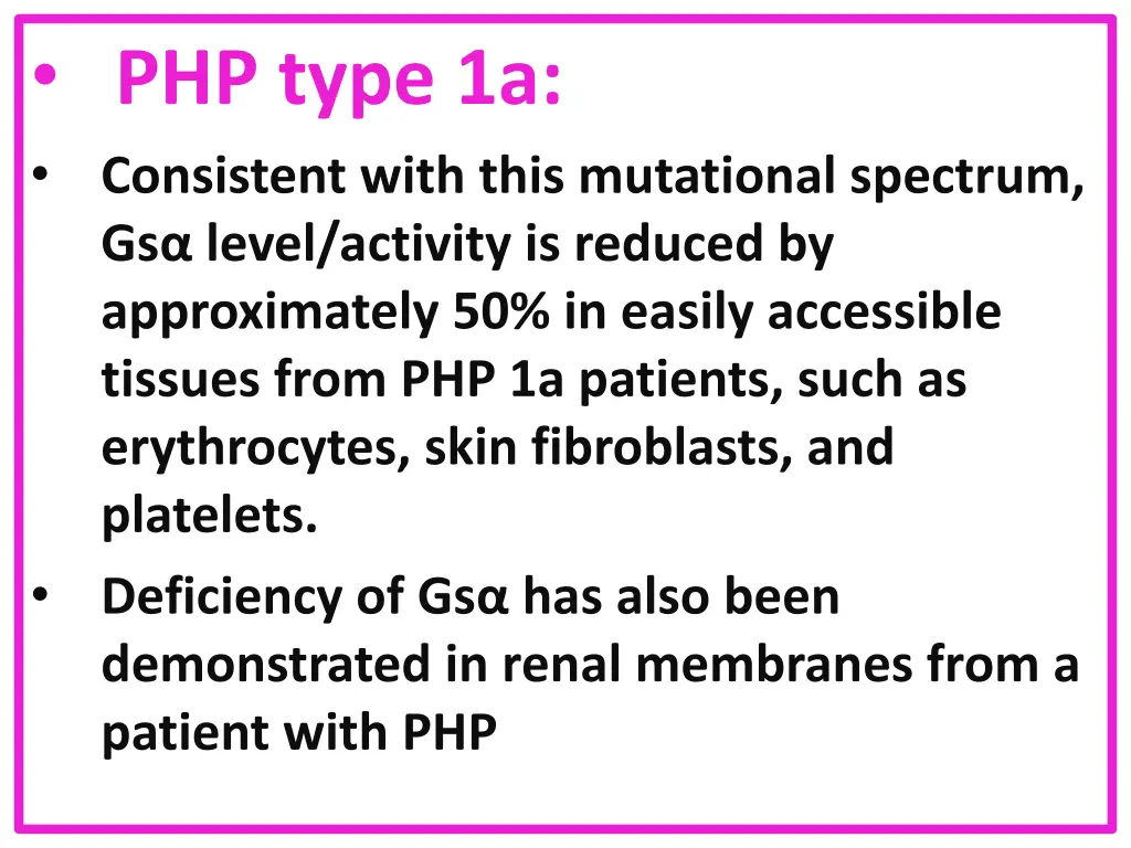 php type 1a consistent with this mutational