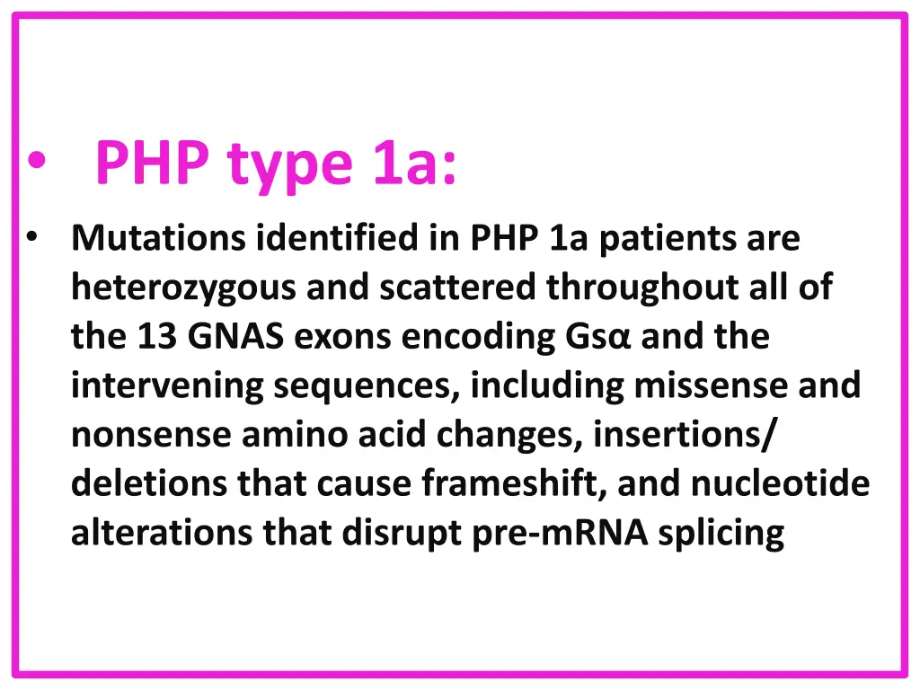 php type 1a mutations identified