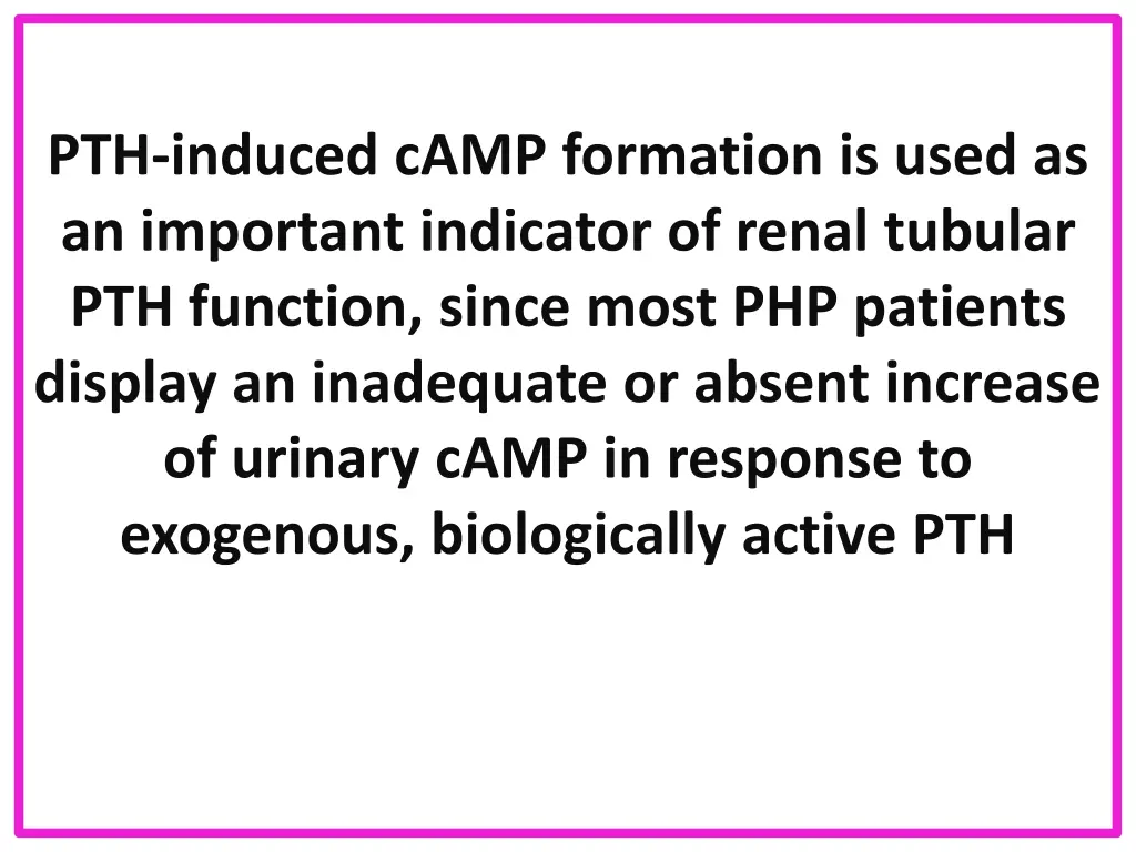 pth induced camp formation is used