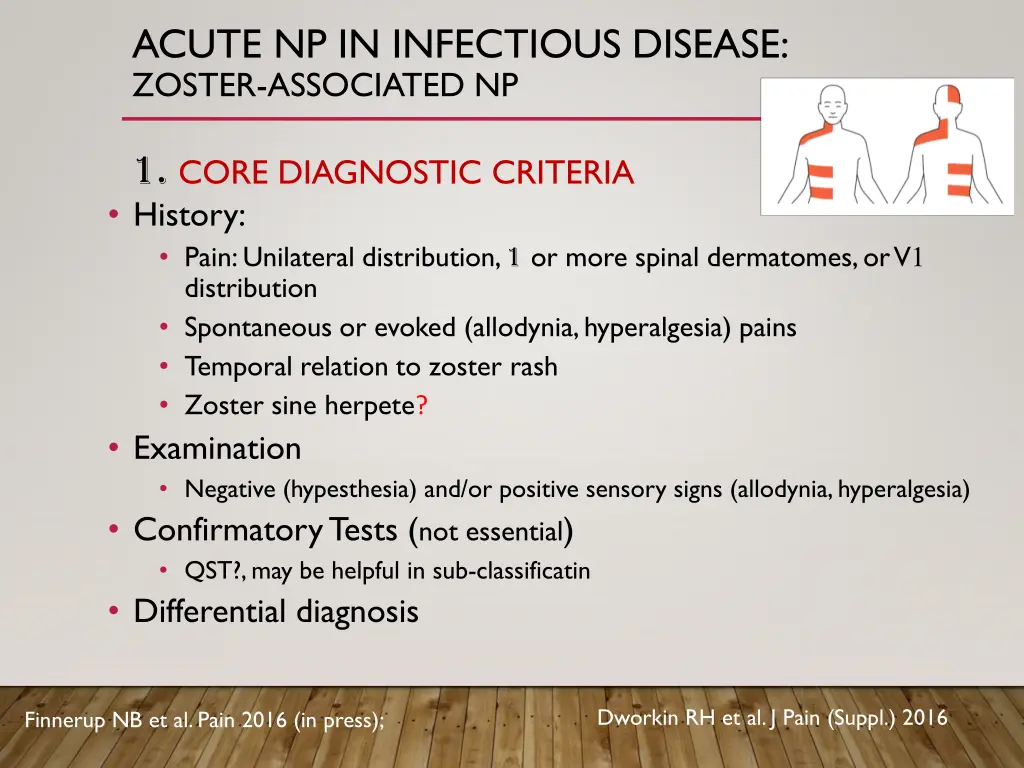 acute np in infectious disease zoster associated