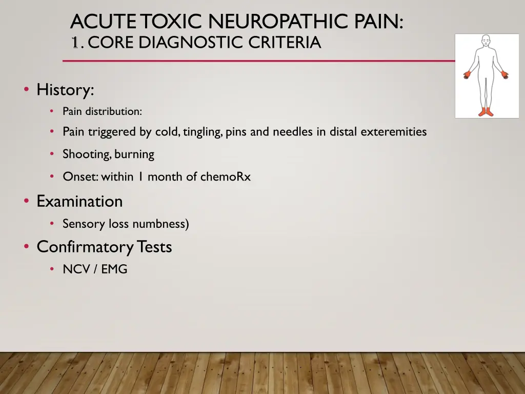 acute toxic neuropathic pain 1 core diagnostic
