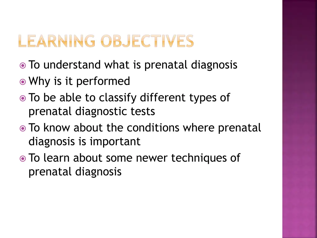 learning objectives