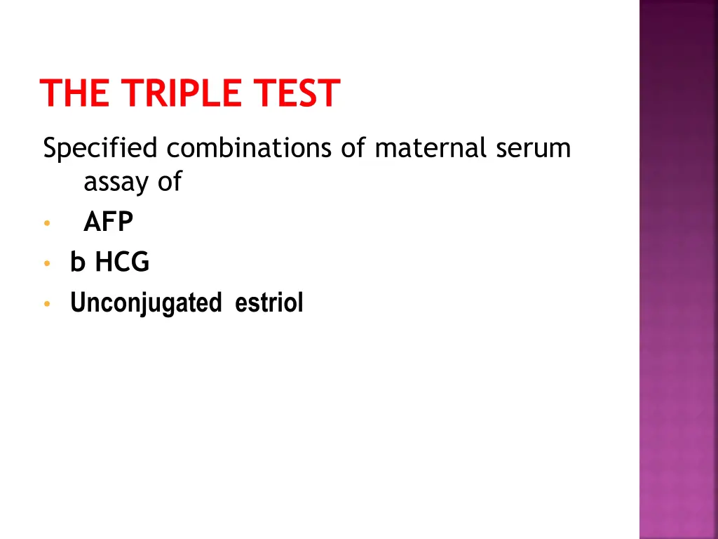 the triple test