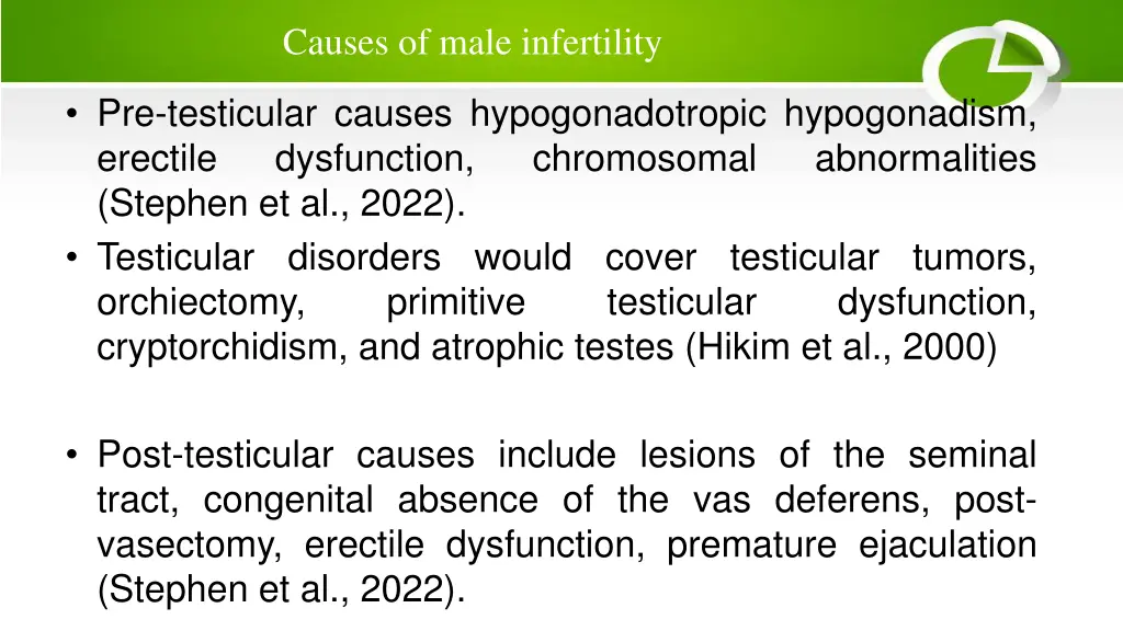 causes of male infertility