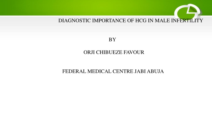 diagnostic importance of hcg in male infertility