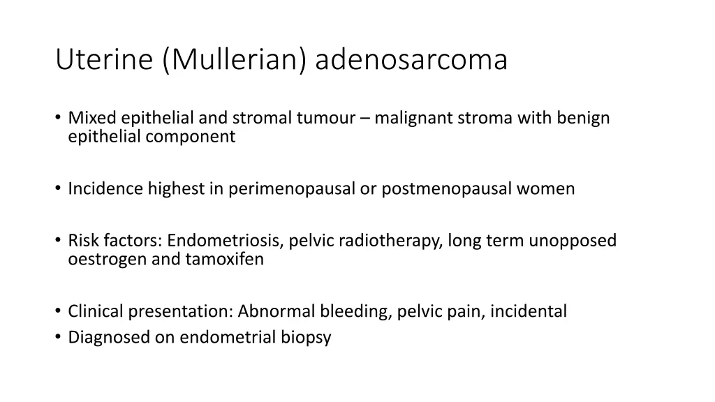uterine mullerian adenosarcoma