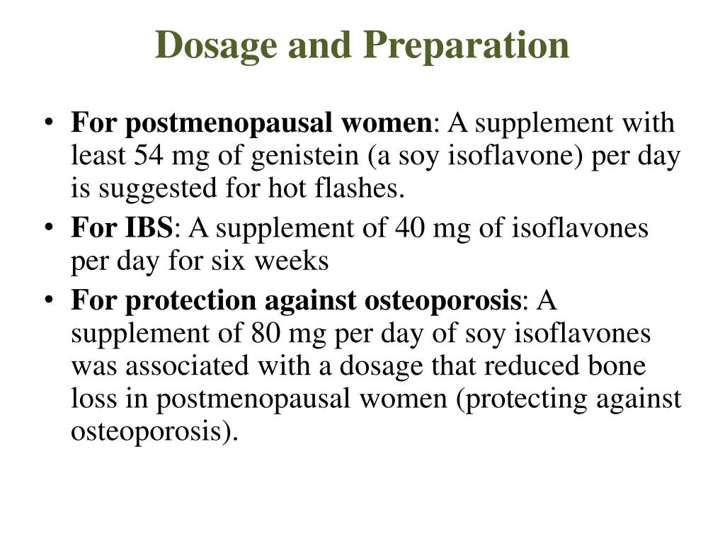dosage and preparation