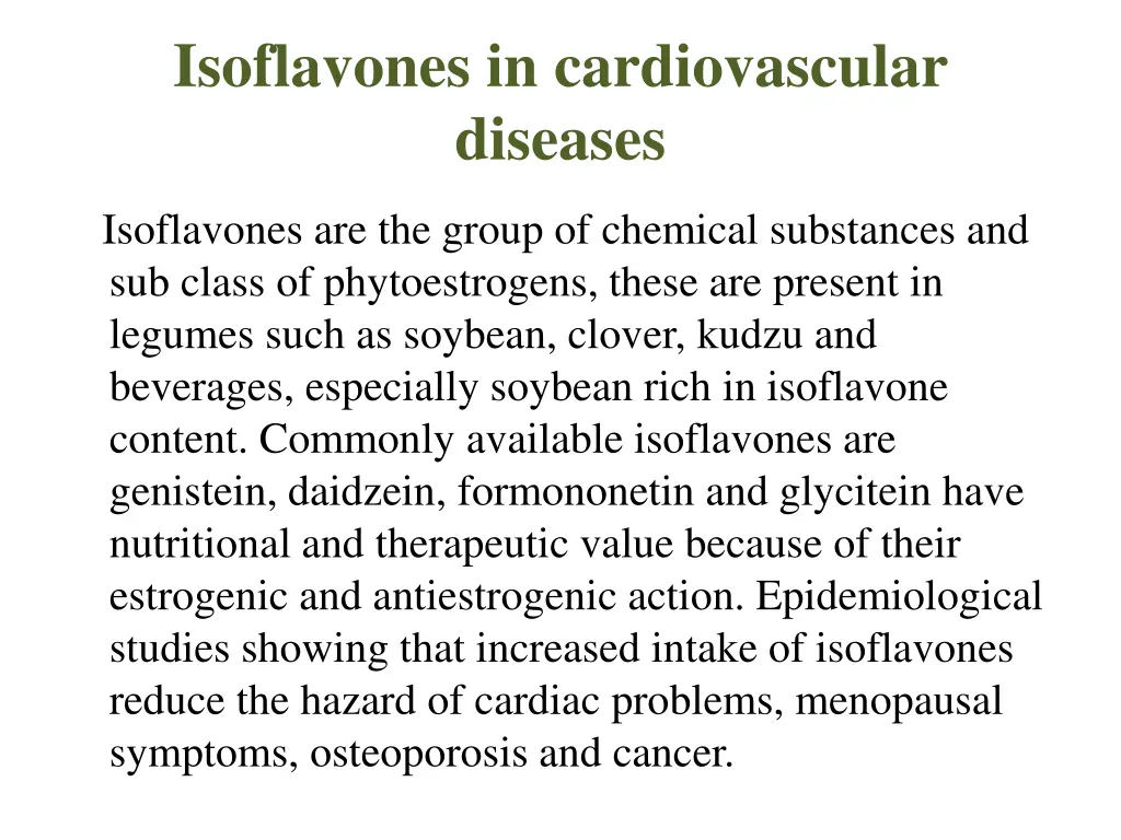 isoflavones in cardiovascular diseases 2