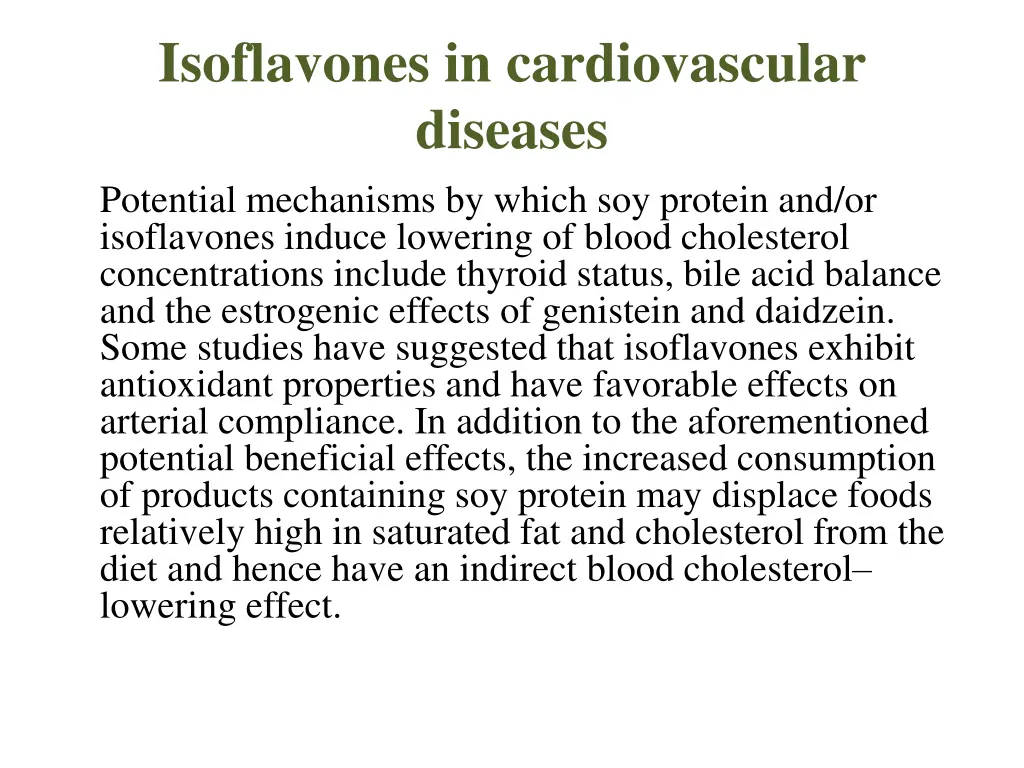 isoflavones in cardiovascular diseases potential