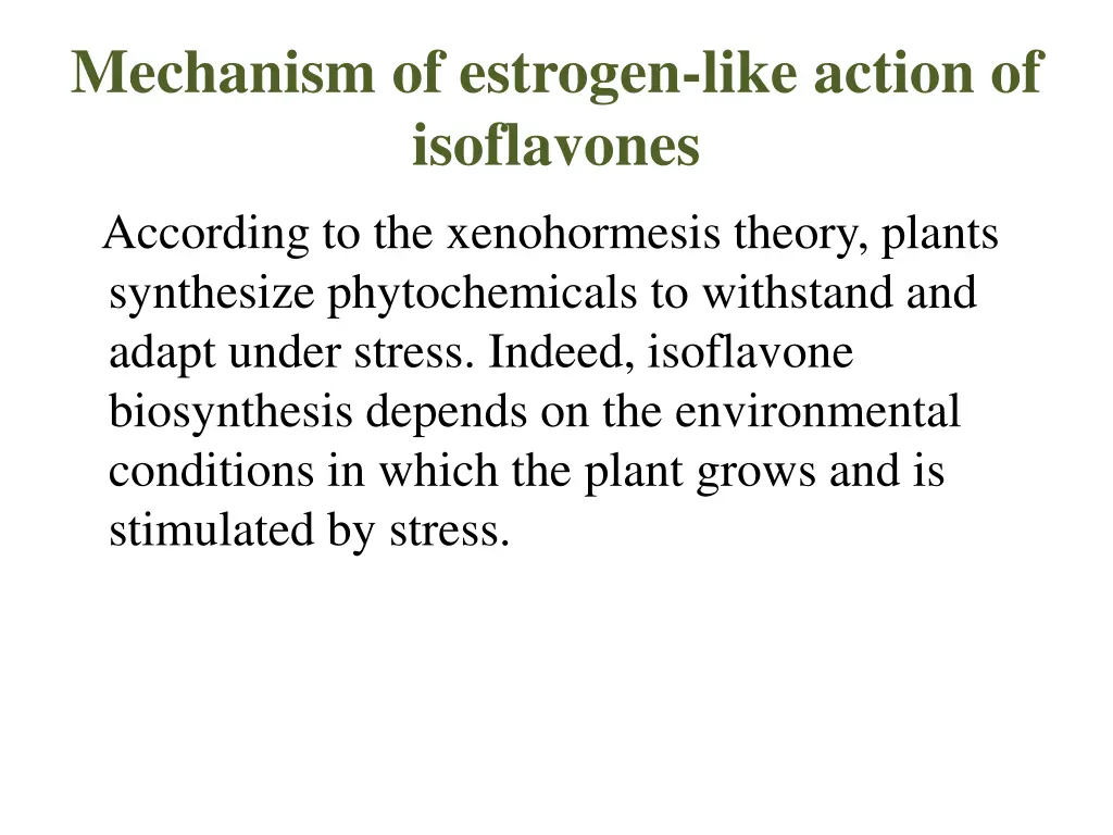 mechanism of estrogen like action of isoflavones