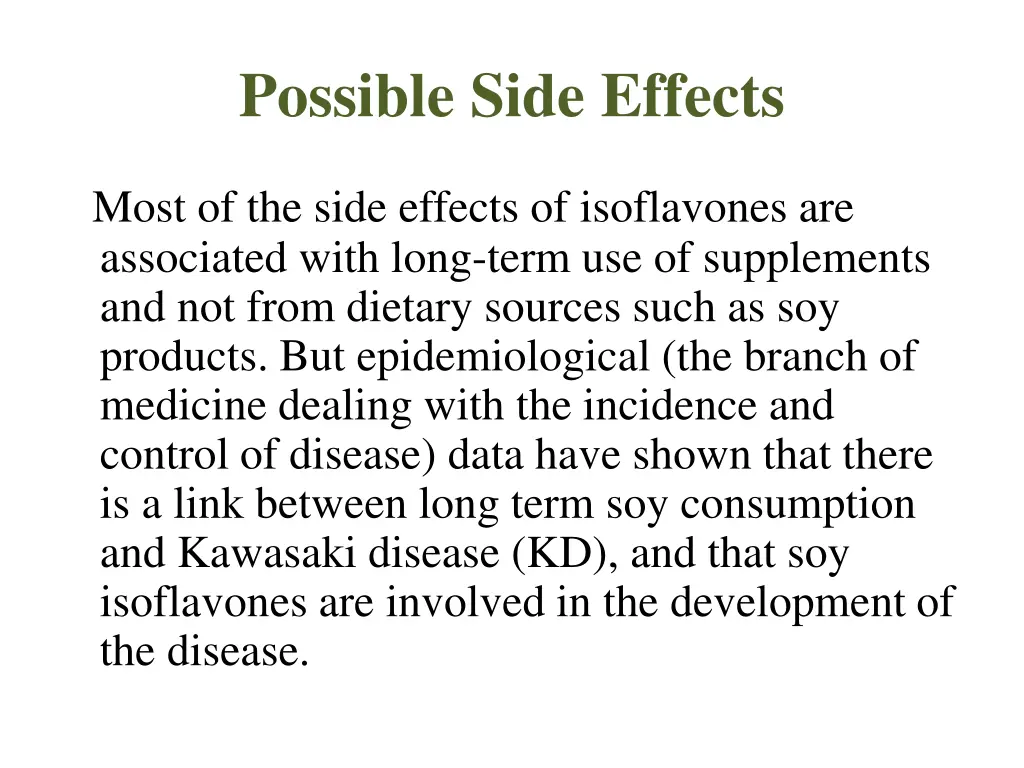 possible side effects 1
