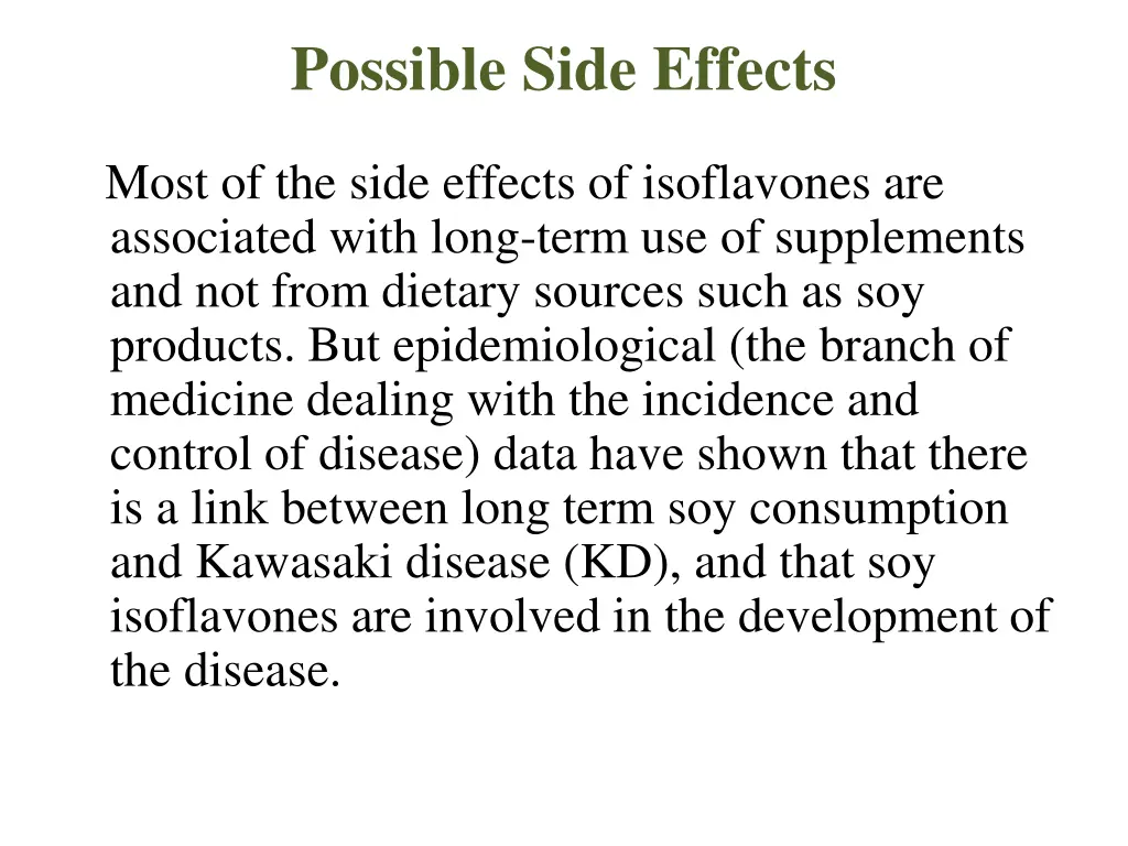 possible side effects