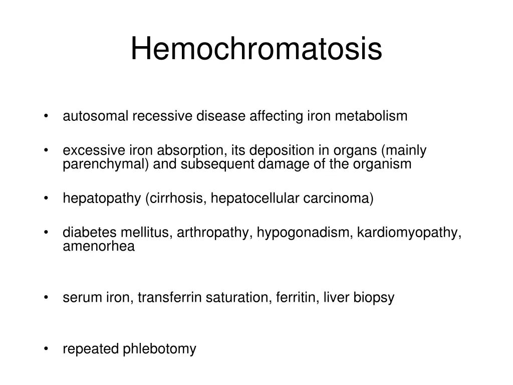 hemochromatosis