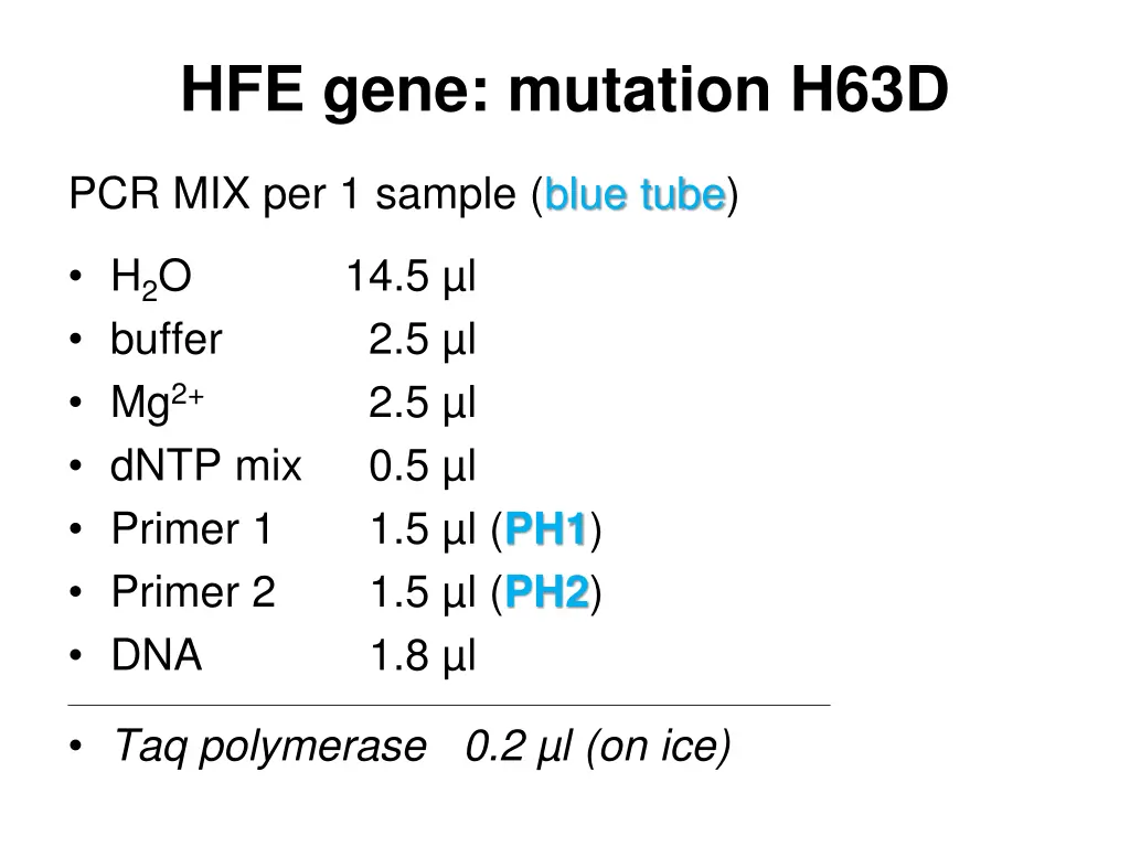 hfe gene mutation h63d