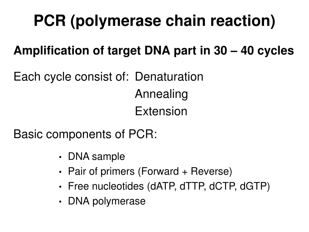 pcr polymerase chain reaction