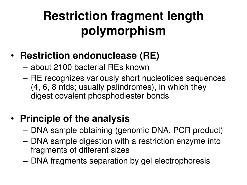 restriction fragment length polymorphism