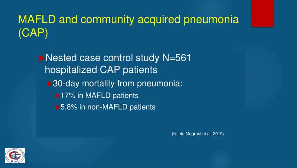mafld and community acquired pneumonia cap