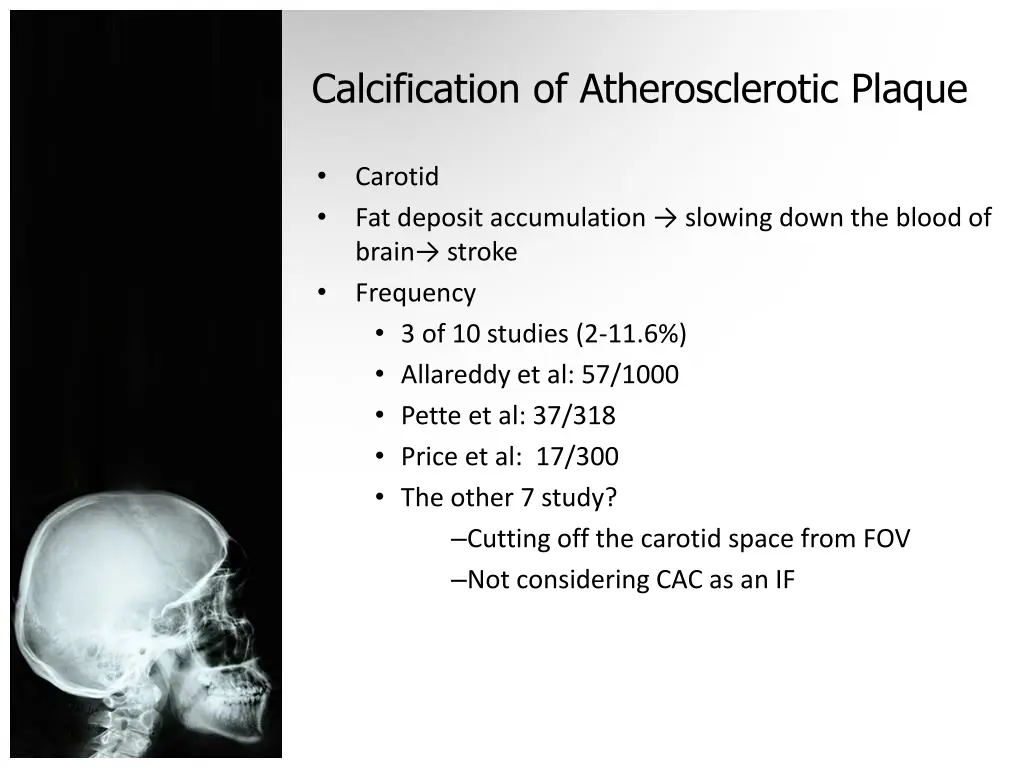 calcification of atherosclerotic plaque