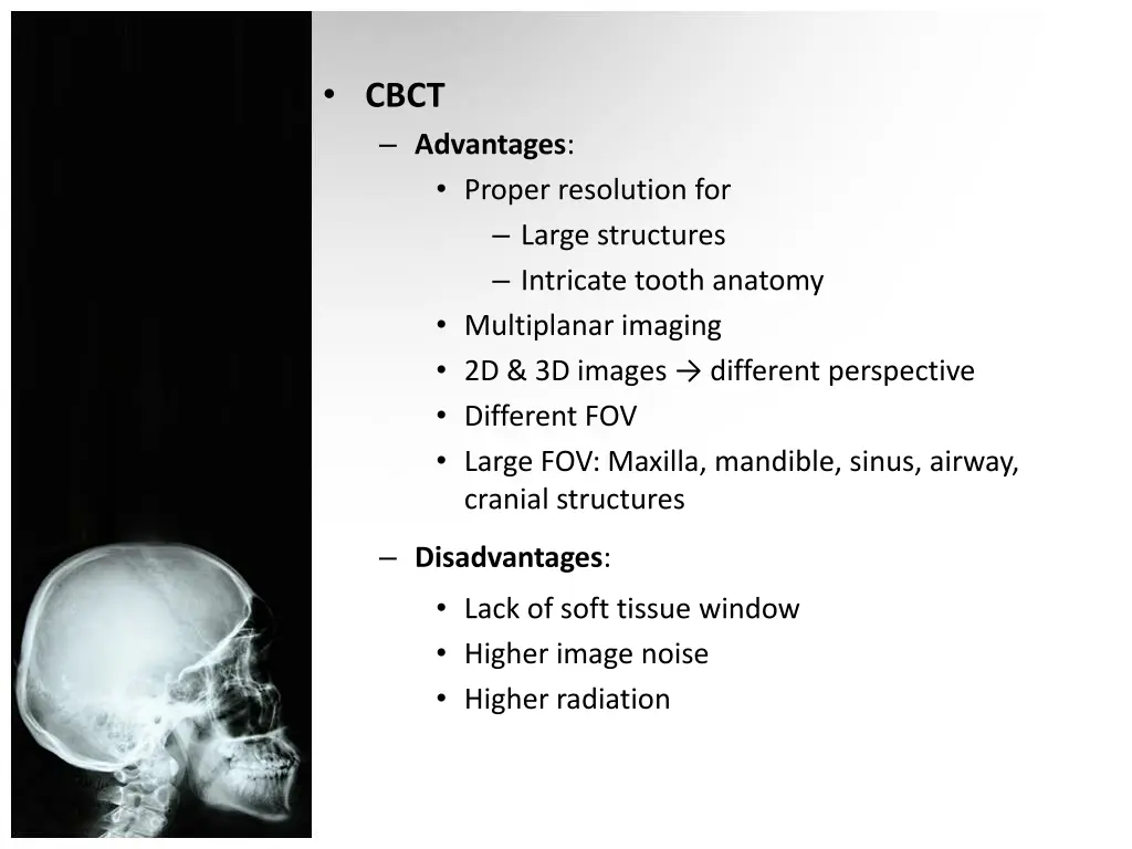 cbct advantages proper resolution for large