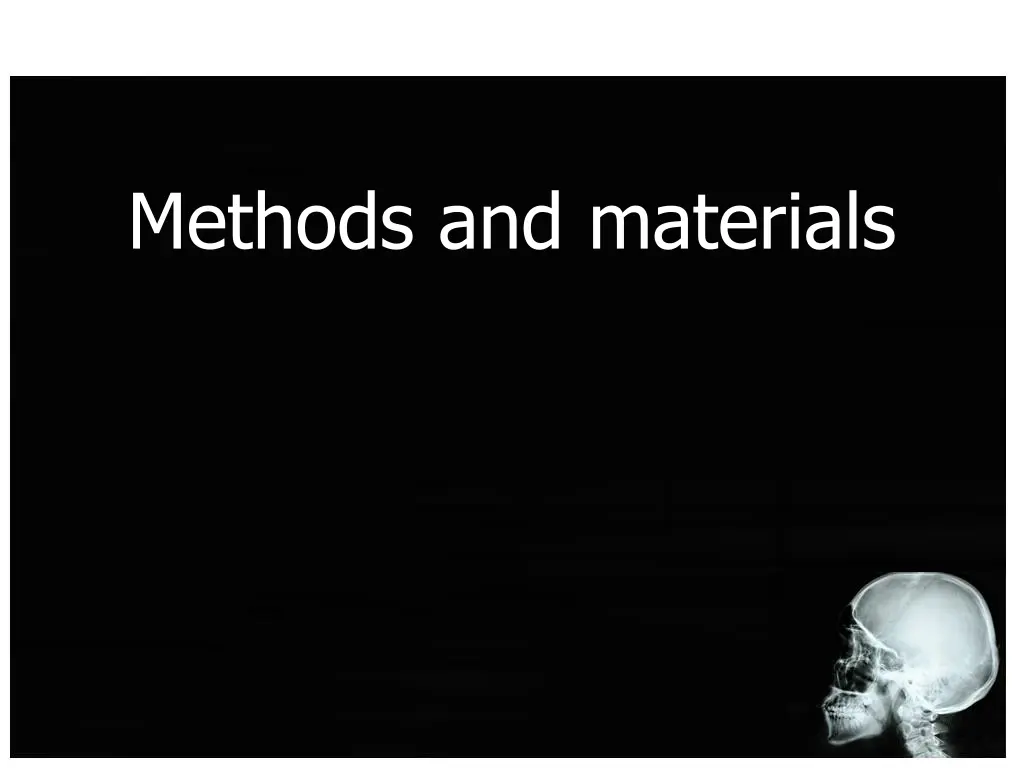 methods and materials