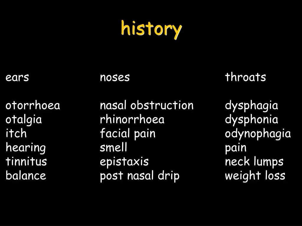 history
