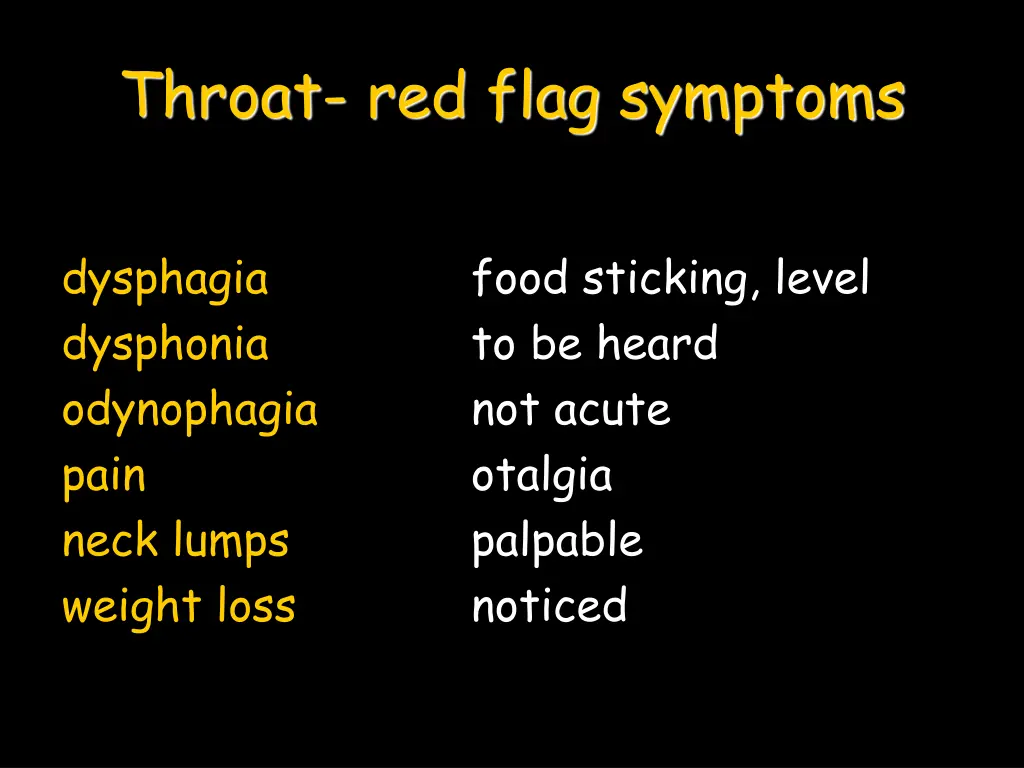 throat red flag symptoms 1