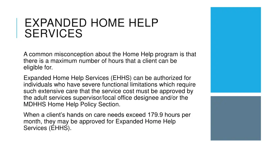 expanded home help services