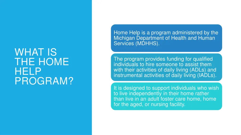 home help is a program administered