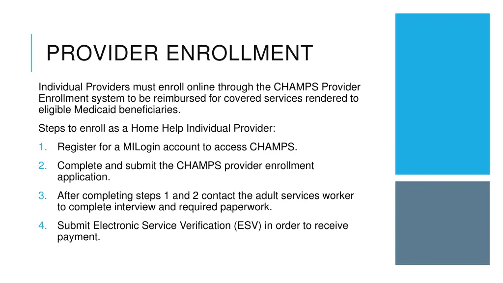 provider enrollment