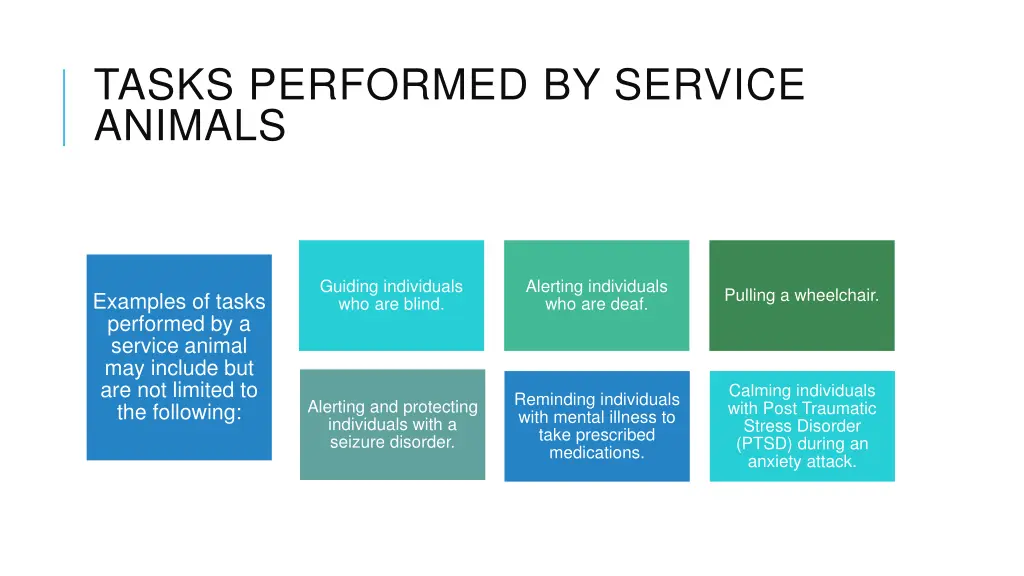 tasks performed by service animals