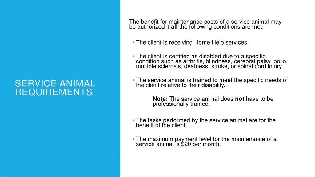 the benefit for maintenance costs of a service