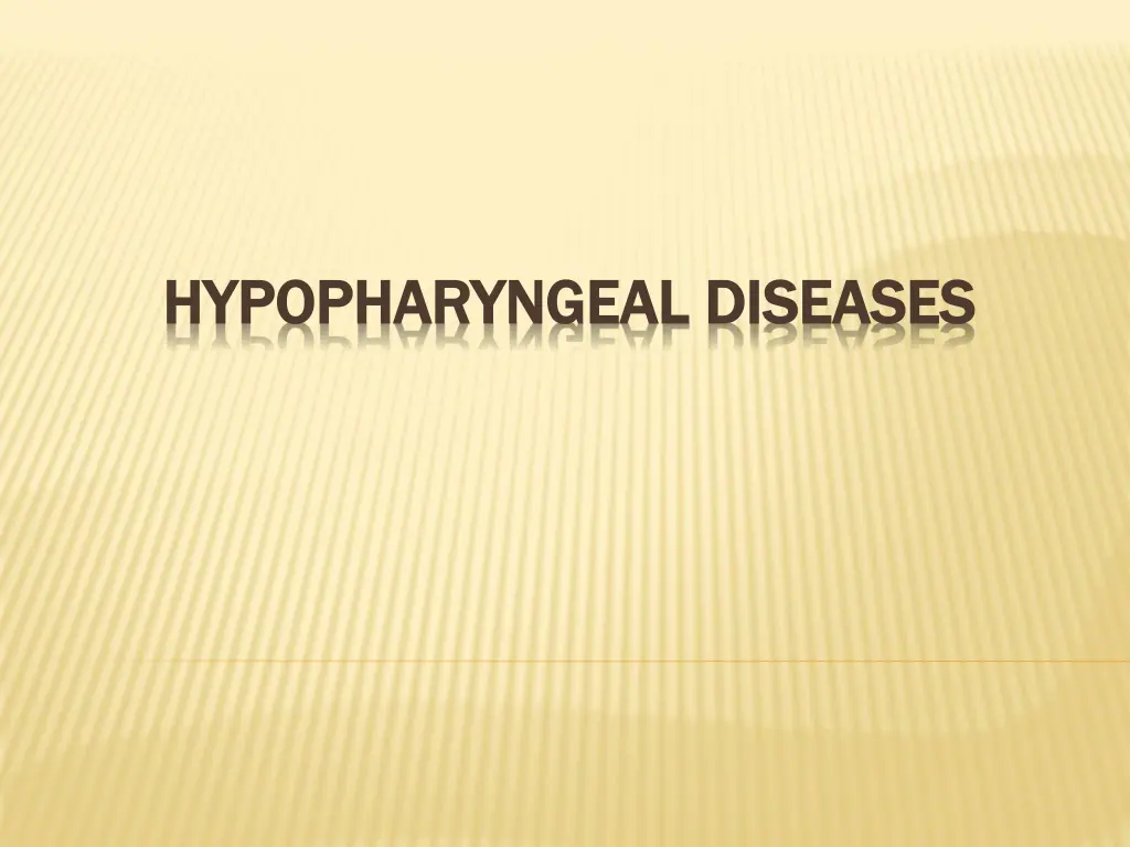 hypopharyngeal hypopharyngeal diseases