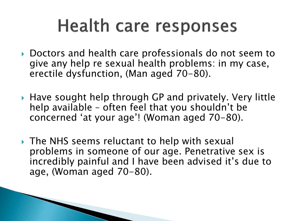doctors and health care professionals do not seem