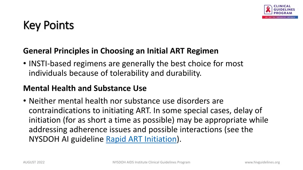 key points key points