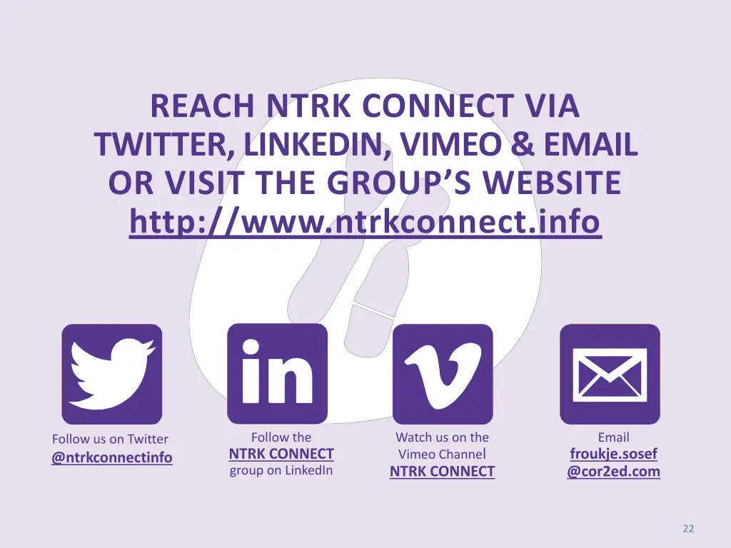 reach ntrk connect via twitter linkedin vimeo